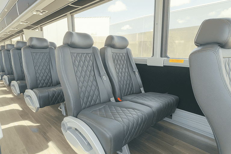 interior of New Brunswick Charter Bus charter bus
